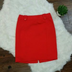 BANANA REPUBLIC bright orange pencil skirt sz 2